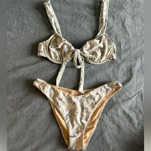 Minkpink bikini size M palm print